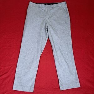 J Crew Bedford Dress Pants Mens 36x32 (36x29) Grey Chino‎ Straight Fit Adult